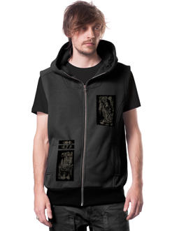 alternative men vest in dark grey
